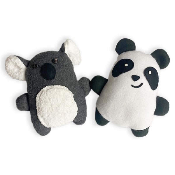 panda and koala bear plush stuffy