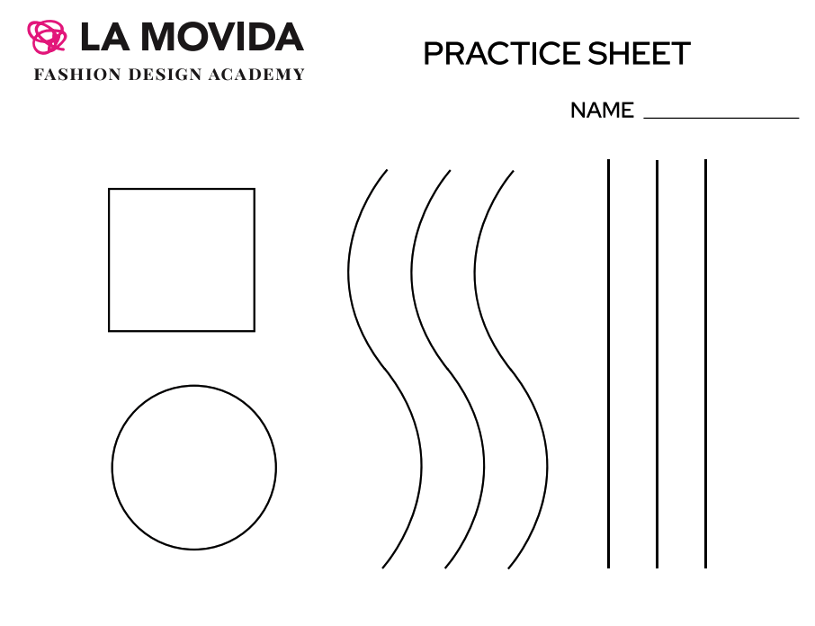 Printable Beginner sewing practice sheet