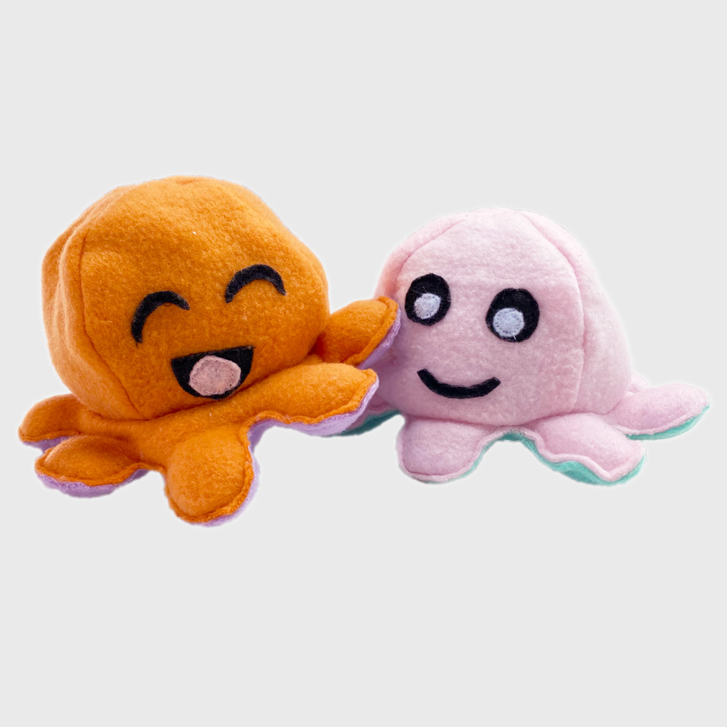 reversible octopus stuffy