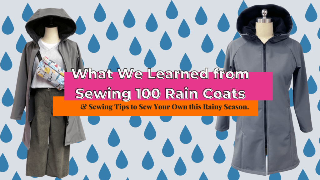 Title image "What we learned from sewing 100 raincoats"