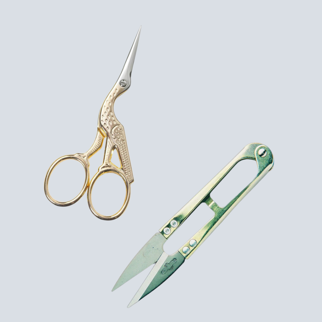 gold embroidery snips and thread snips