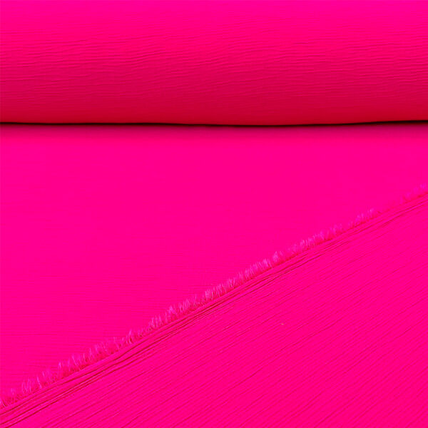 Bubble Crepe Double Gauze Fushia