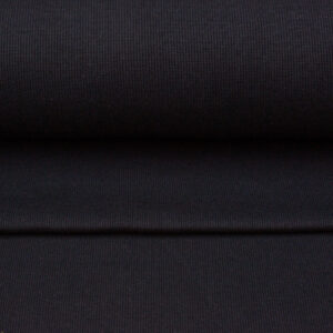 Recycled Cotton Ribbing | Black