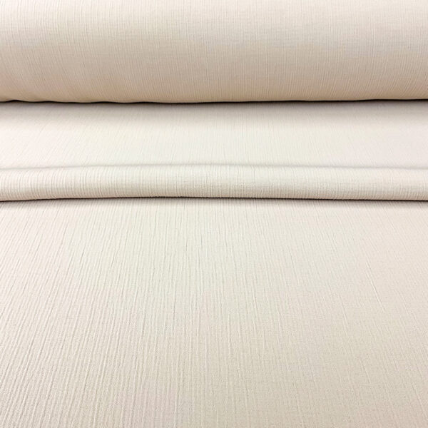 polyester bubble crepe double gauze | beige