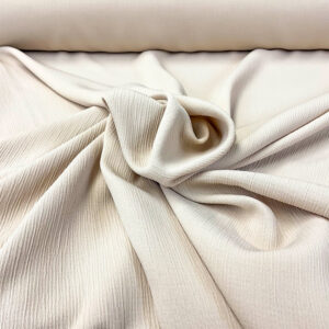 polyester bubble crepe double gauze | beige