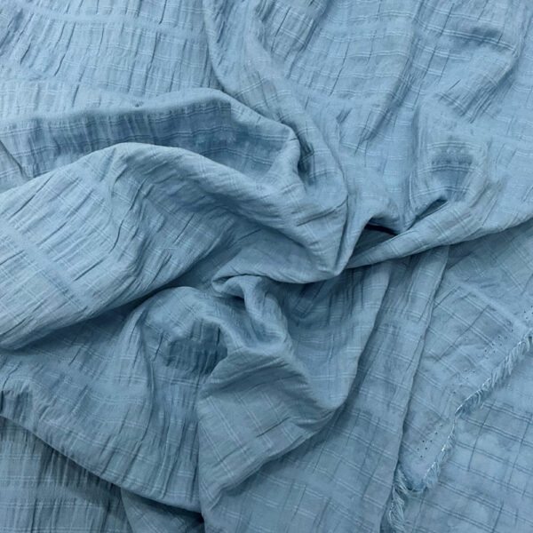 carefree crinkle cotton | lake blue