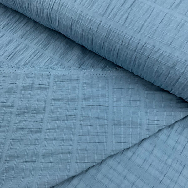 carefree crinkle cotton | lake blue