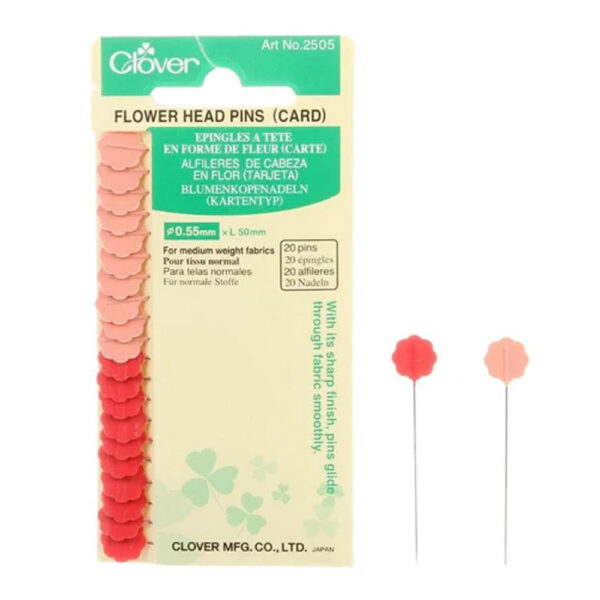 clover flat head flower head pins