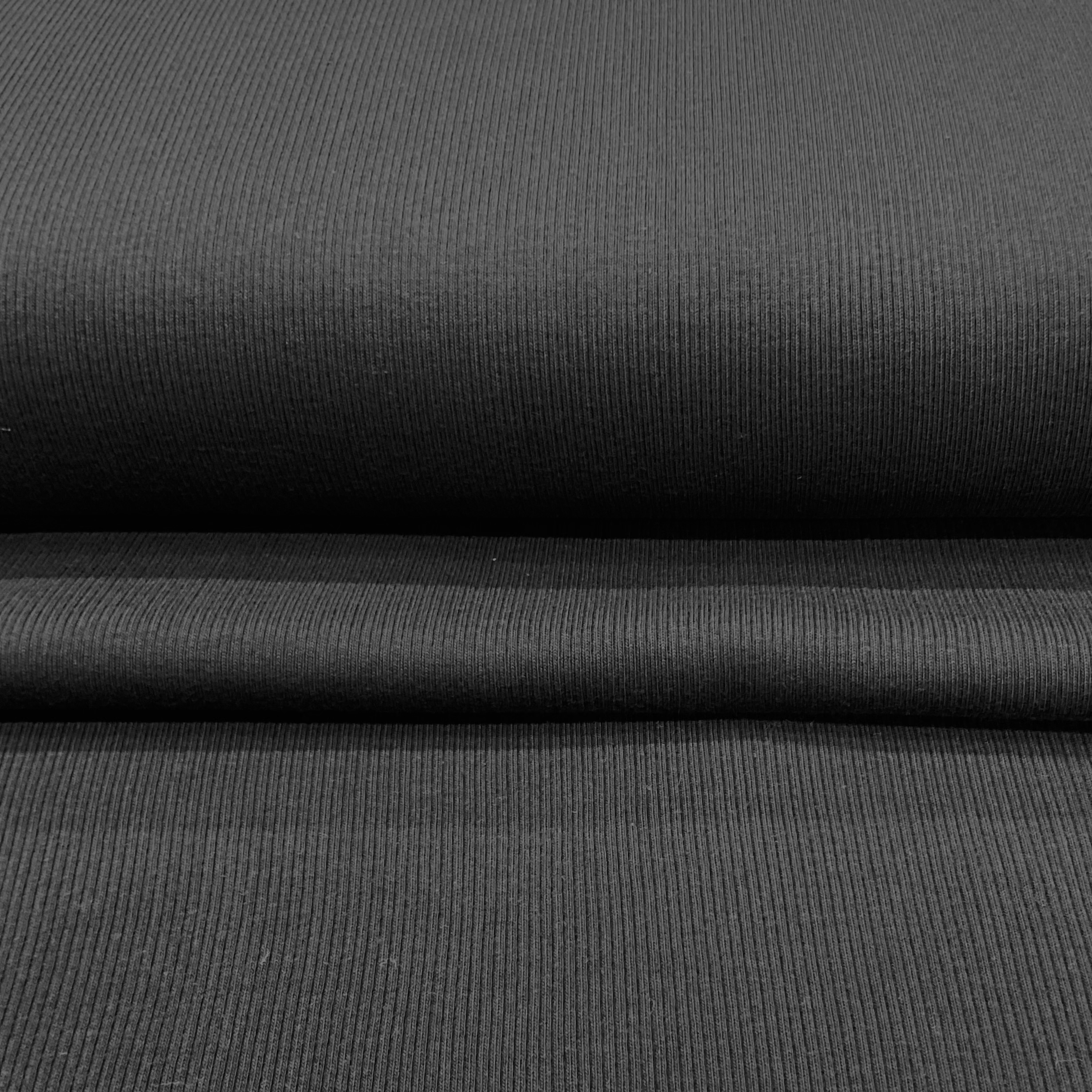 organic cotton rib | black