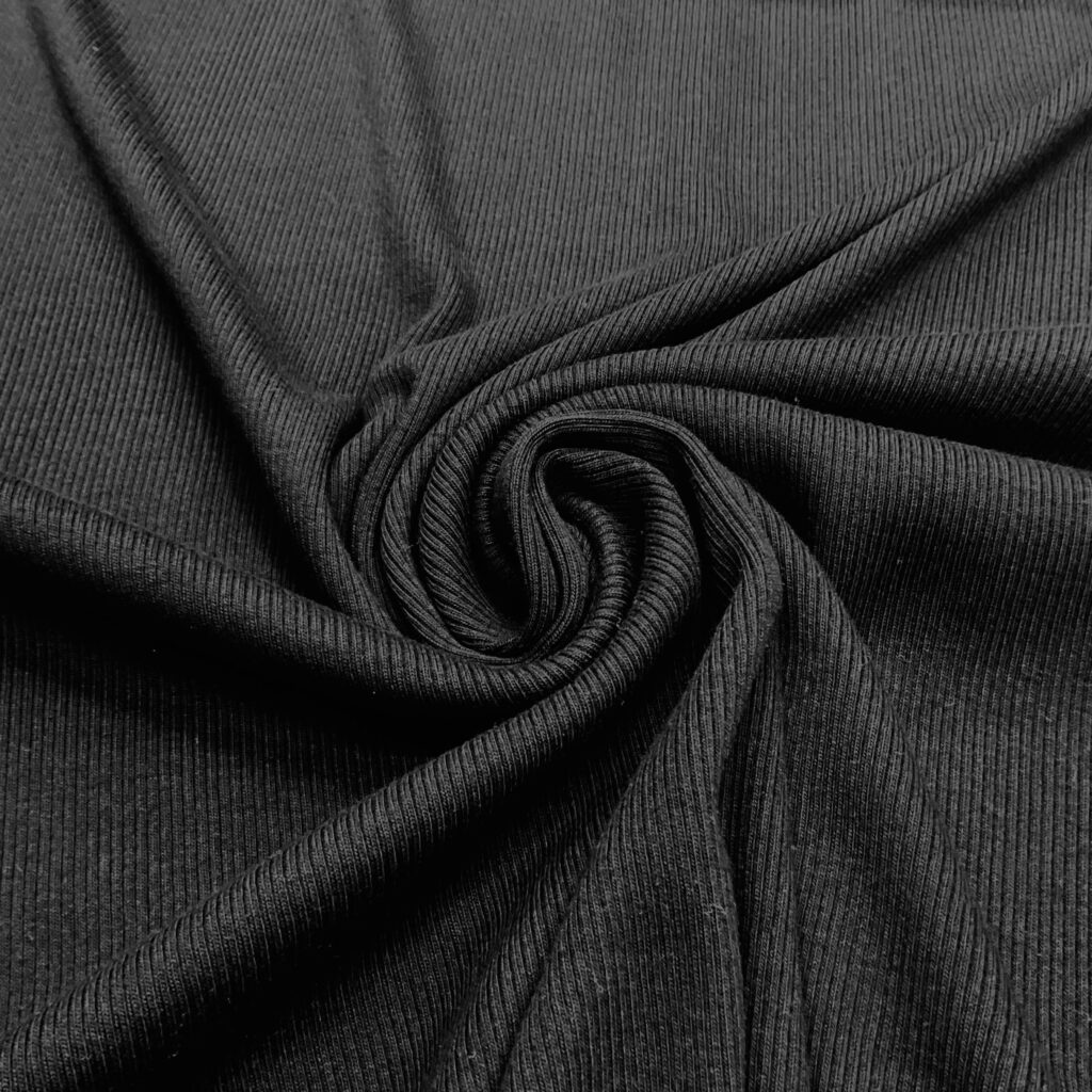 organic cotton rib | black