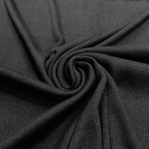 organic cotton rib | black