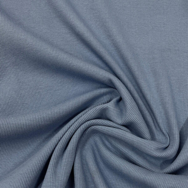 organic cotton rib | denim blue