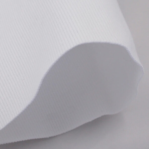 cotton polyester ribbing white