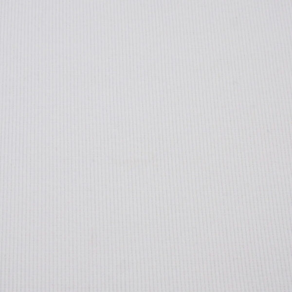 cotton polyester ribbing white