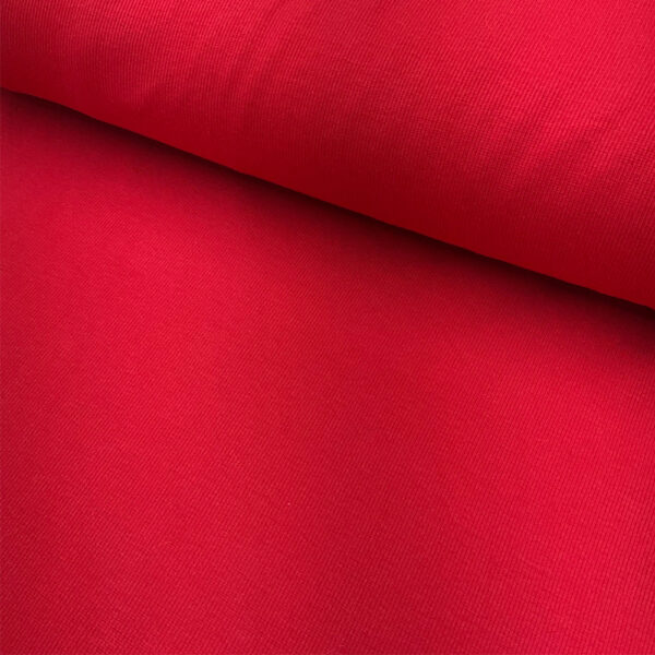 recycled cotton ribbing | red