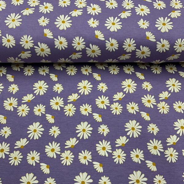 t shirt knit | daisy print purple