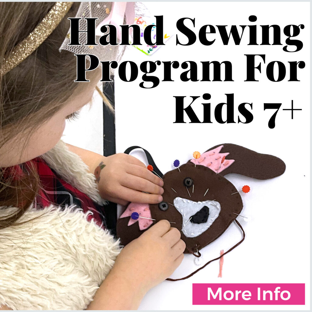 kids after school program hand sewing for ages 7 and up