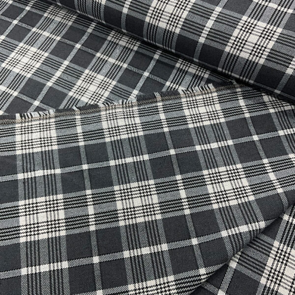 stretch plaid | grey mix