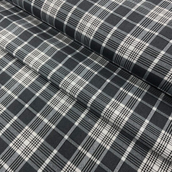 stretch plaid | grey mix