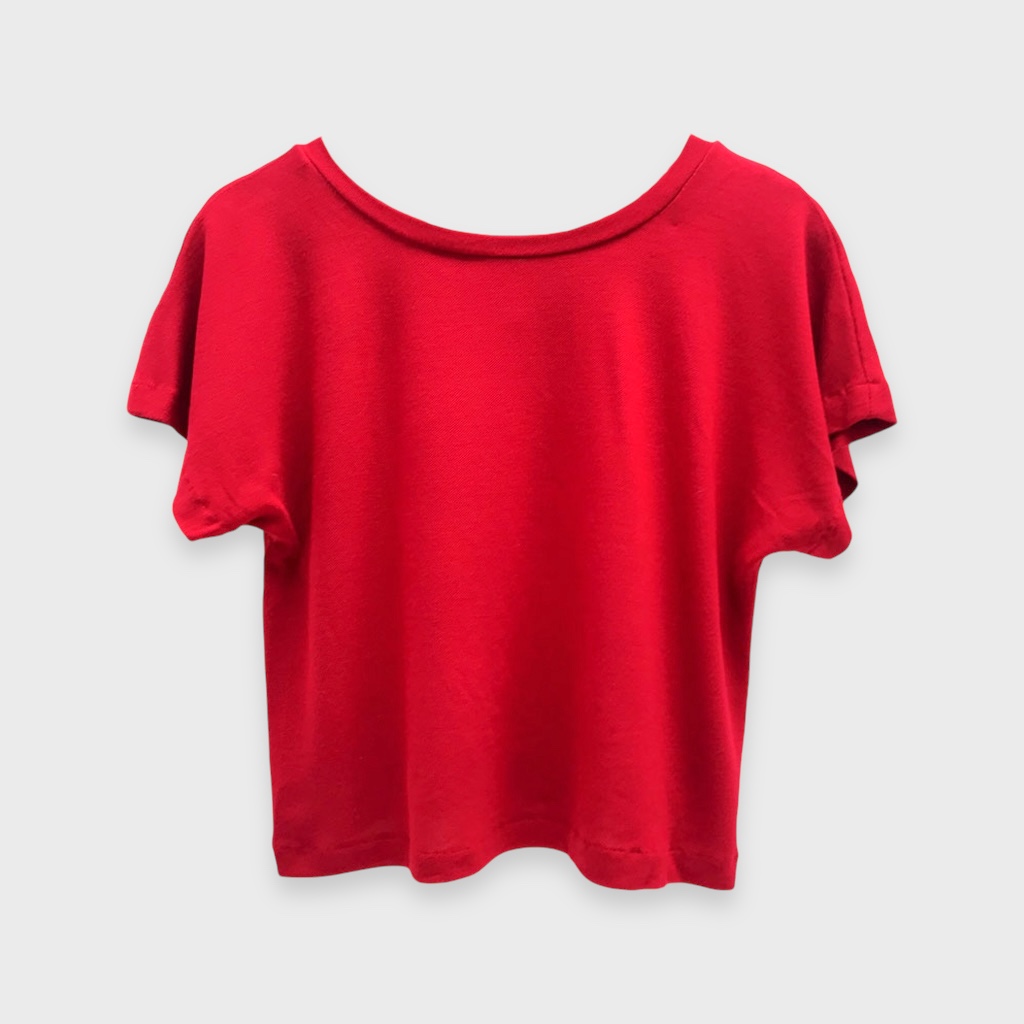 red simple t shirt