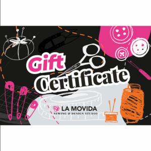 La movida sewing & design studio gift certificate
