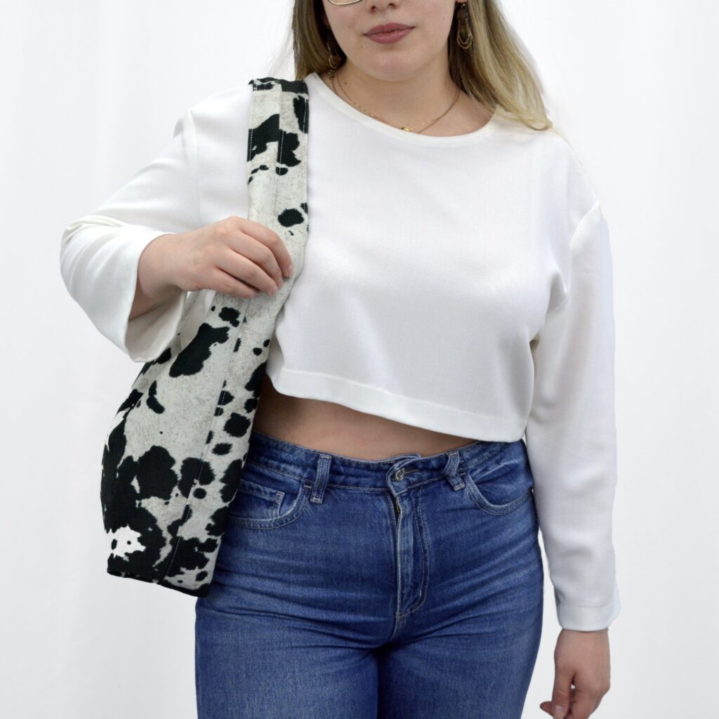 bucket bag cow print