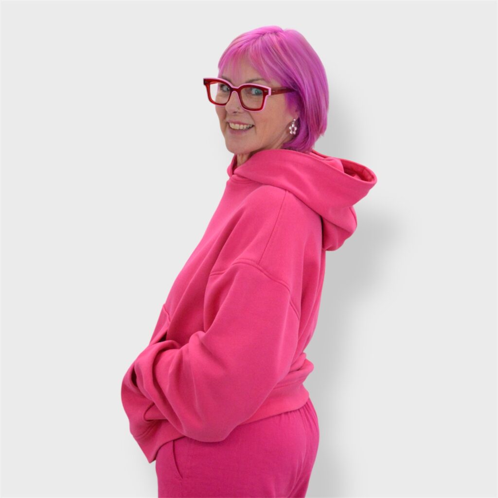 laurie hot pink hoodie2