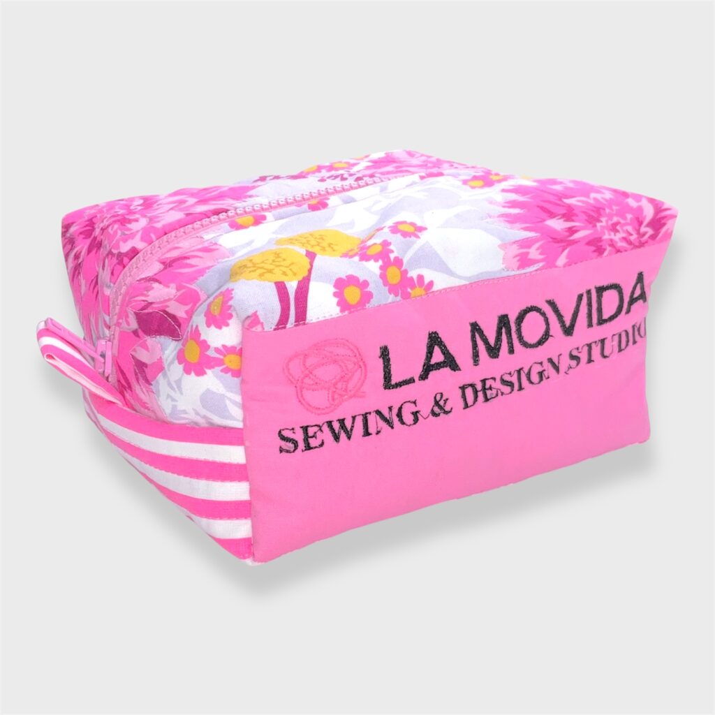 quilted zipper pouch pink1