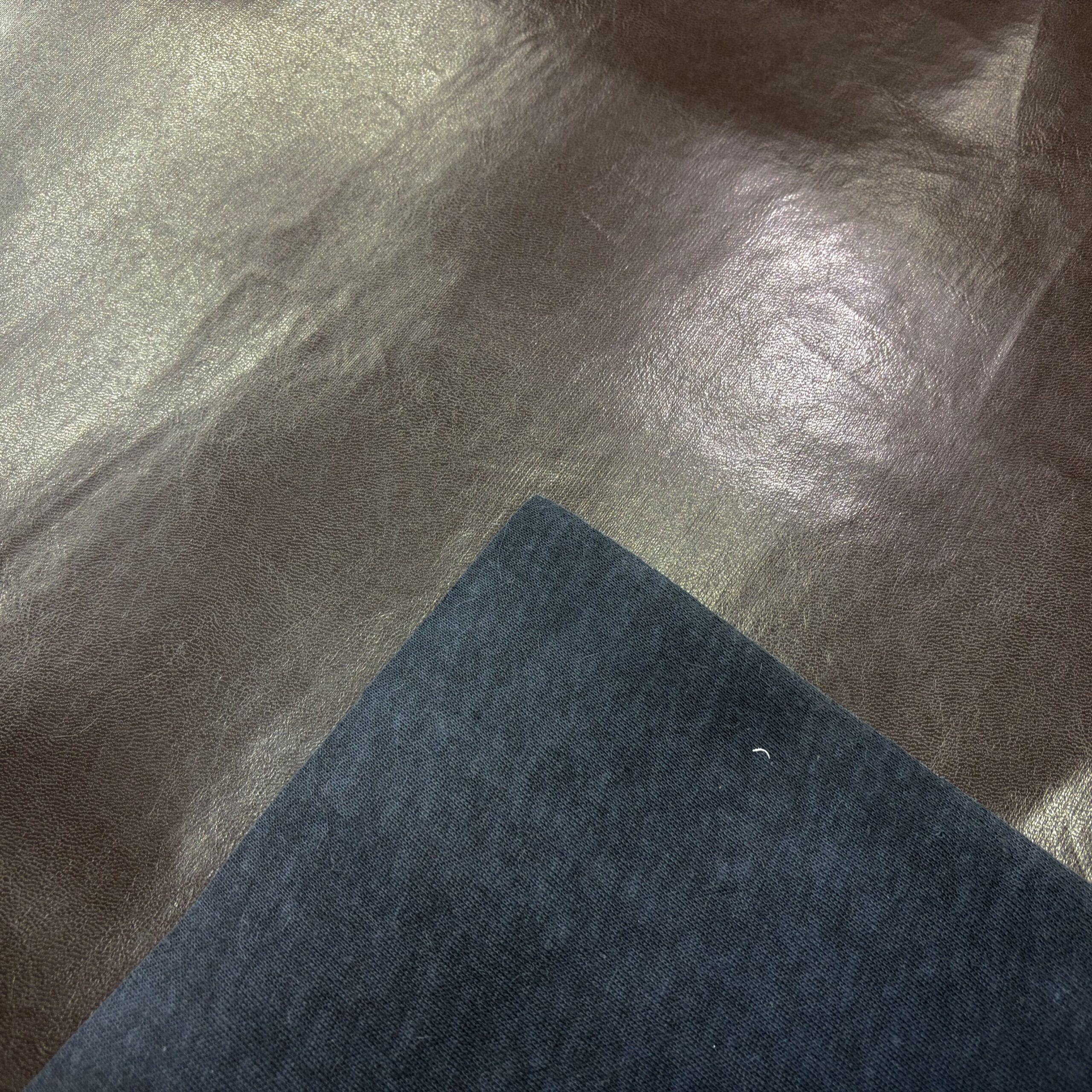brown faux leather
