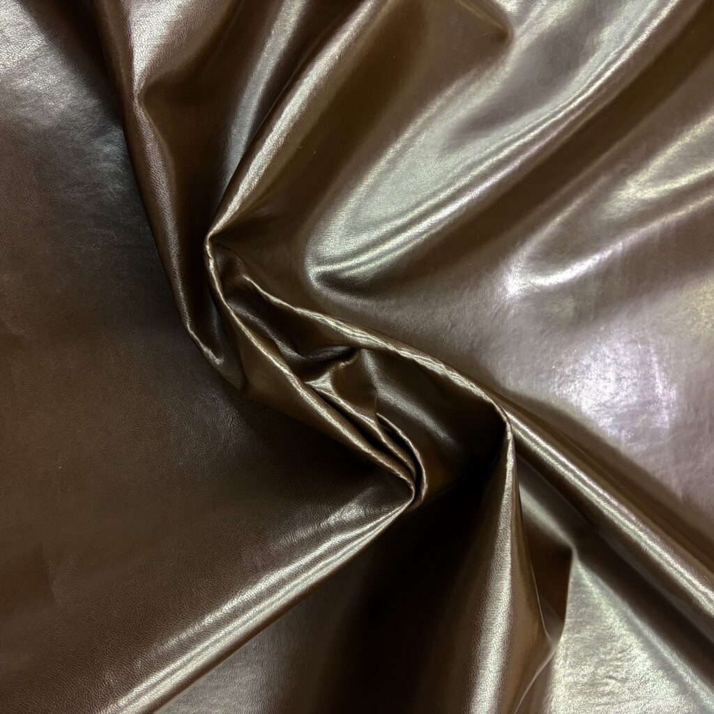 brown faux leather